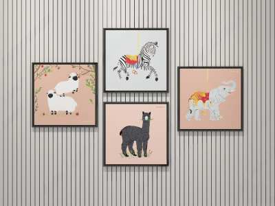 现代装饰画3D模型下载